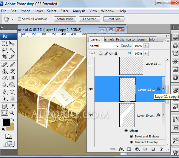 golden foil gift box